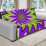 Green Flower Moving Optical Illusion Futon Protector