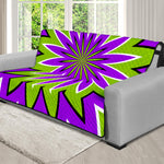 Green Flower Moving Optical Illusion Futon Protector