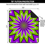 Green Flower Moving Optical Illusion Futon Protector