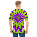 Green Flower Moving Optical Illusion Men's T-Shirt
