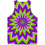 Green Flower Moving Optical Illusion Men's Tank Top