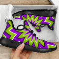 Green Flower Moving Optical Illusion Mesh Knit Shoes