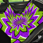 Green Flower Moving Optical Illusion Pet Car Back Seat Cover