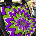 Green Flower Moving Optical Illusion Pet Car Back Seat Cover