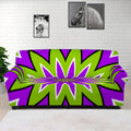 Green Flower Moving Optical Illusion Sofa Cover