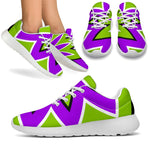 Green Flower Moving Optical Illusion Sport Shoes GearFrost