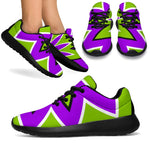 Green Flower Moving Optical Illusion Sport Shoes GearFrost