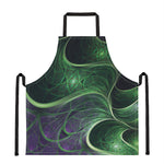 Green Fractal Print Apron
