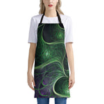 Green Fractal Print Apron
