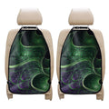 Green Fractal Print Car Seat Organizers