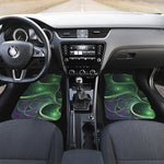 Green Fractal Print Front Car Floor Mats