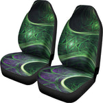 Green Fractal Print Universal Fit Car Seat Covers