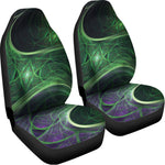 Green Fractal Print Universal Fit Car Seat Covers