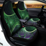 Green Fractal Print Universal Fit Car Seat Covers
