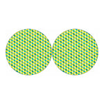 Green Geometric Cube Shape Pattern Print Car Coasters