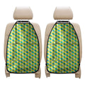 Green Geometric Cube Shape Pattern Print Car Seat Organizers