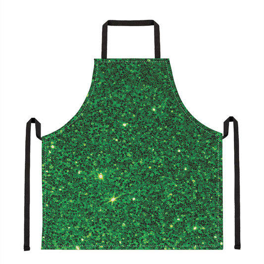 Green Glitter Artwork Print (NOT Real Glitter) Apron