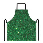 Green Glitter Artwork Print (NOT Real Glitter) Apron
