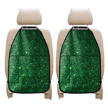 Green Glitter Artwork Print (NOT Real Glitter) Car Seat Organizers