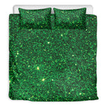 Green Glitter Artwork Print (NOT Real Glitter) Duvet Cover Bedding Set