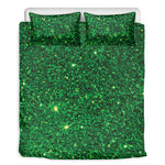 Green Glitter Artwork Print (NOT Real Glitter) Duvet Cover Bedding Set