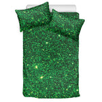 Green Glitter Artwork Print (NOT Real Glitter) Duvet Cover Bedding Set