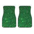 Green (NOT Real) Glitter Print Front Car Floor Mats