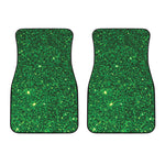 Green Glitter Artwork Print (NOT Real Glitter) Front Car Floor Mats