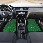Green Glitter Artwork Print (NOT Real Glitter) Front Car Floor Mats