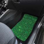 Green Glitter Artwork Print (NOT Real Glitter) Front Car Floor Mats