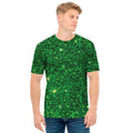 Green (NOT Real) Glitter Print Men's T-Shirt