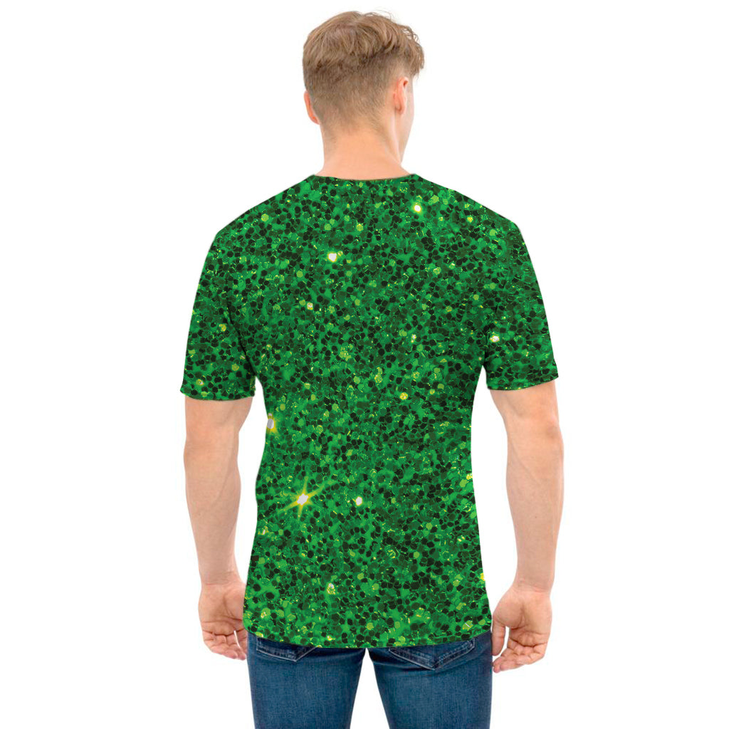 Green Glitter Artwork Print (NOT Real Glitter) Men's T-Shirt