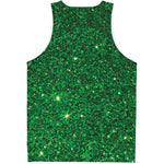 Green Glitter Artwork Print (NOT Real Glitter) Men's Tank Top