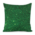 Green Glitter Artwork Print (NOT Real Glitter) Pillow Cover