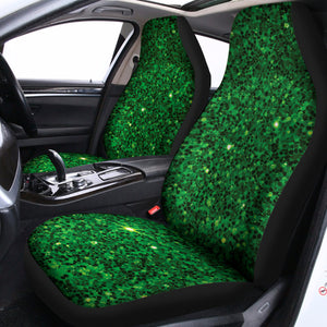 Green Glitter Artwork Print (NOT Real Glitter) Universal Fit Car Seat Covers