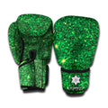 Green (NOT Real) Glitter Print Boxing Gloves