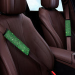 Green Glitter Texture Print Car Seat Belt Covers