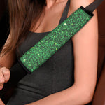 Green Glitter Texture Print Car Seat Belt Covers