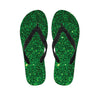 Green Glitter Texture Print Flip Flops