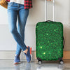 Green Glitter Texture Print Luggage Cover