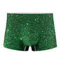 Green (NOT Real) Glitter Print Men's Boxer Briefs