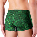 Green Glitter Texture Print Men's Boxer Briefs