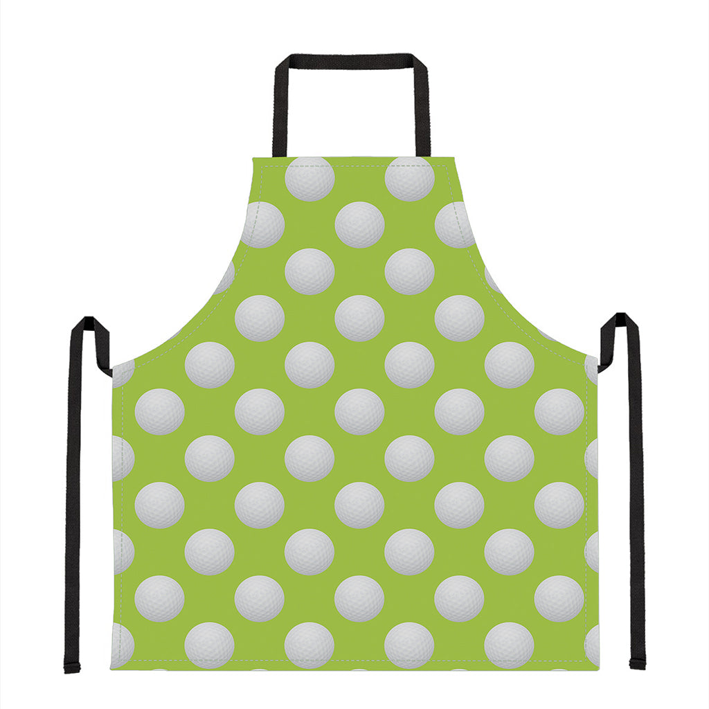 Green Golf Ball Pattern Print Apron