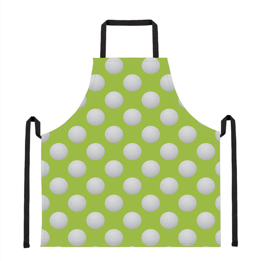Green Golf Ball Pattern Print Apron