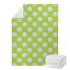 Green Golf Ball Pattern Print Blanket