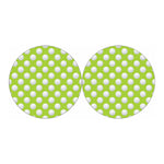 Green Golf Ball Pattern Print Car Coasters