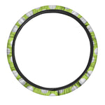 Green Golf Ball Pattern Print Car Steering Wheel Cover