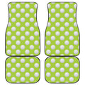 Green Golf Ball Pattern Print Front and Back Car Floor Mats