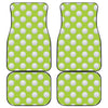 Green Golf Ball Pattern Print Front and Back Car Floor Mats