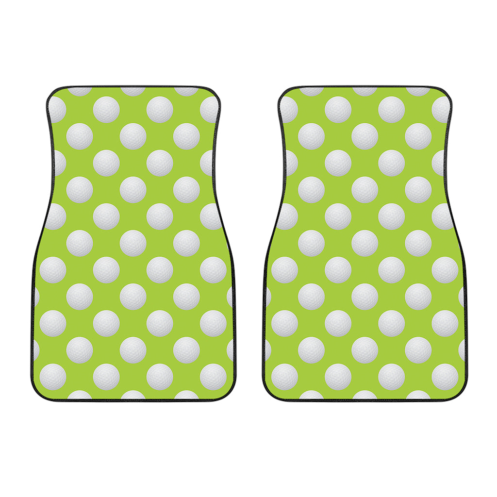 Green Golf Ball Pattern Print Front Car Floor Mats